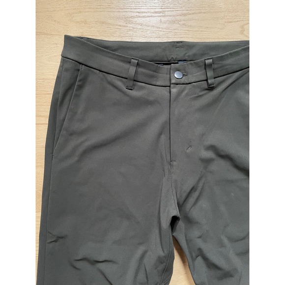 Lululemon Men Commission Pant Slim Warpstreme 32 x 28 Dark Olive Green Casual - Picture 5 of 12